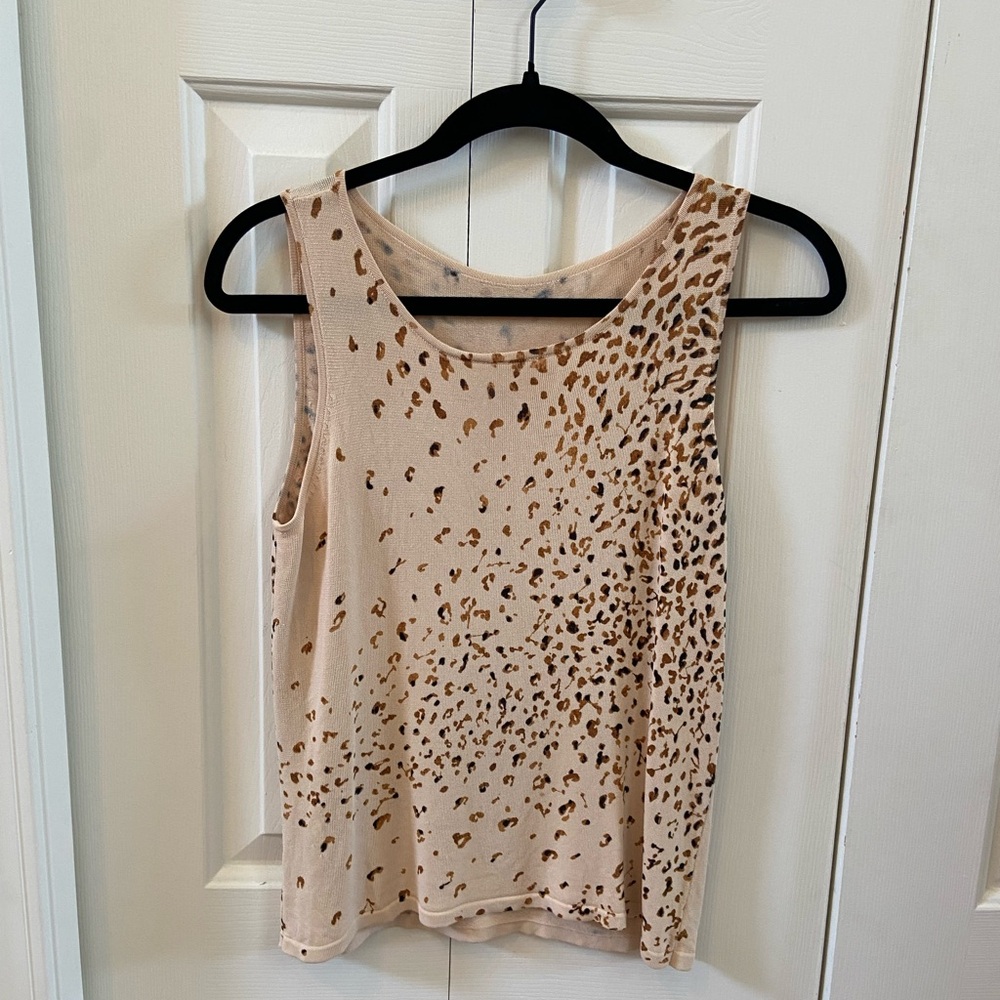 Vintage knit cheetah tank